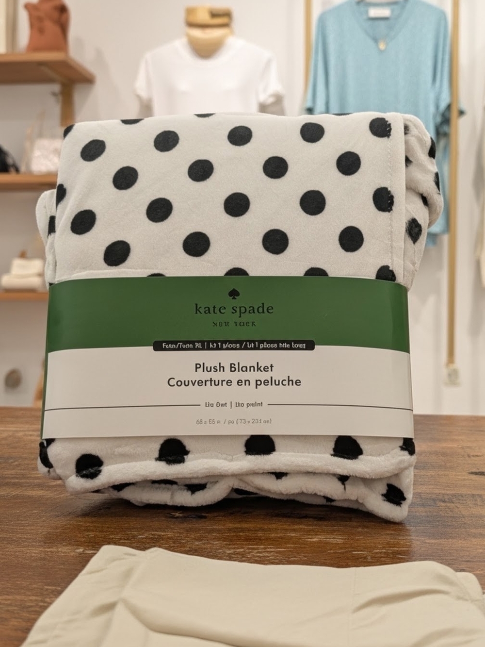 kate spade New York Plush Polka Dot Blanket - 68"x92" Twin XL